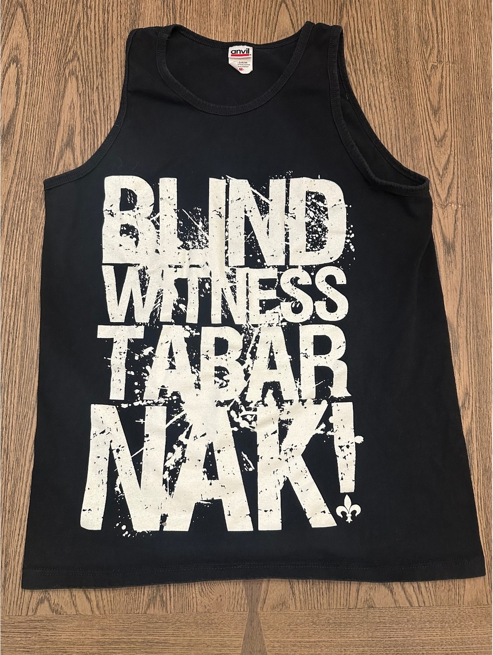 Blind Witness Tabarnak Anvil Tank Top, Size Medium